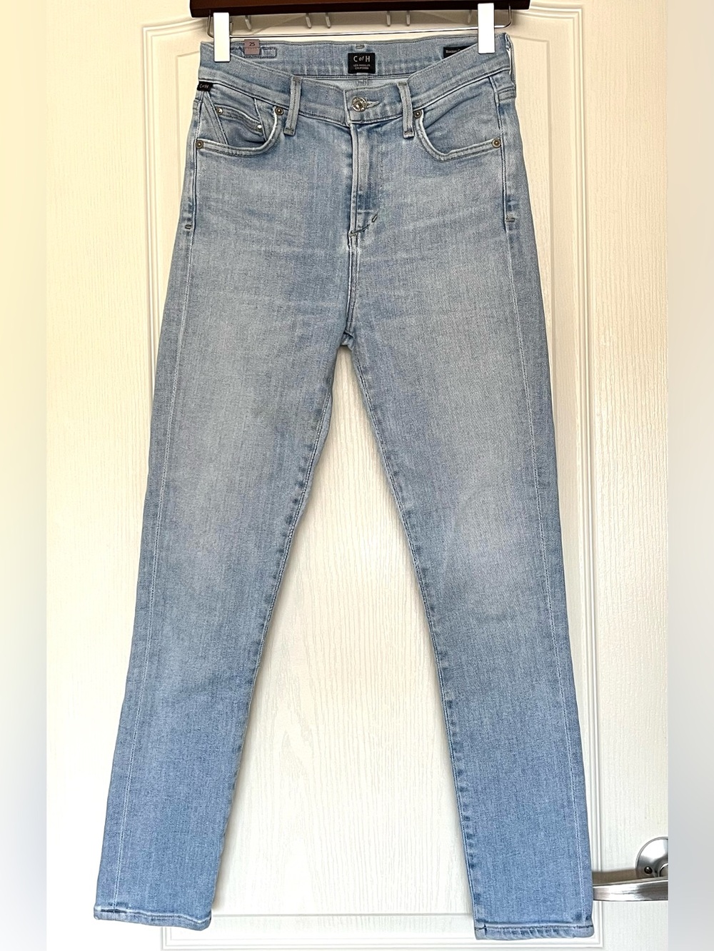Citizens of Humanity Rocket Crop High Rise Skinny Jeans Size 25 Blue Denim
